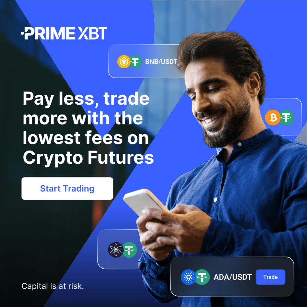 Tarifas de comercio de futuros de cripto en PrimeXBT.